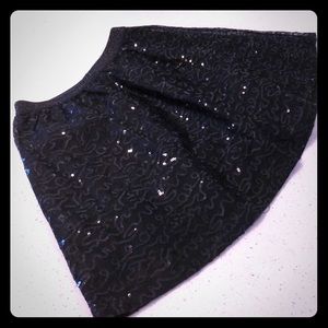 Little girls black sequin skirt size (M) 7/8